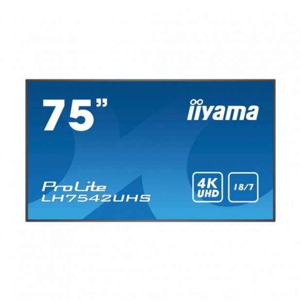 75″ Iiyama PROLITE TE7504MIS-B2AG 4K Touchscreen